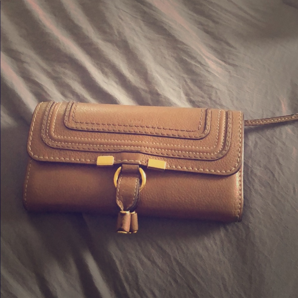 Chloe Marcie Continental Flap Wallet-Color Nut